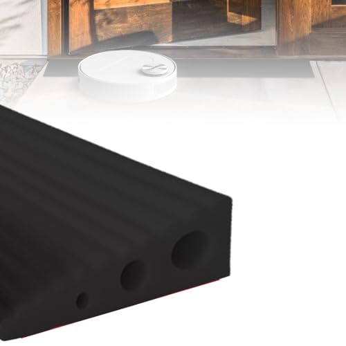 100cm Ausgleichsprofil, Übergangsprofil Silikon Türschwellenrampe Selbstklebend, 1.6cm Hohe Schwelle Übergangsschiene rutschfeste Mobilitätsrollerrampen Selbstklebende für Türöffnungen Badezimmer von GOMETY