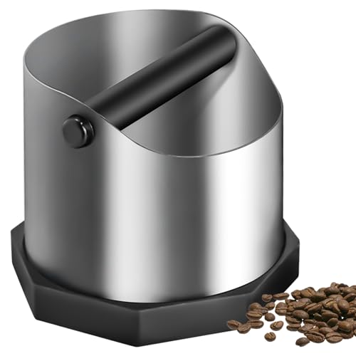 1600ml Abklopfbehälter für Siebträger, Edelstahl Abklopfschale zur leichten Entsorgung des feuchten Kaffeesatzes für Siebträger Espressomaschine (1,6L) von GOMETY