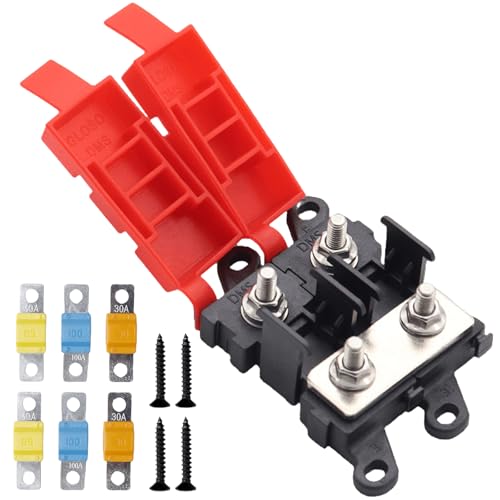 2 Fach Midi Sicherungshalter, 32V KFZ Sicherungskasten mit 6 Midi Sicherungen 30A 60A 100A, KFZ Kupfer Verteiler mit Abdeckung für Pkw Lkw Boot Wohnmobil Wohnwagen Wohnmobilanhänger 2 Fach Midi Sicherungshalter, 32V KFZ Sicherungskasten mit 6 Midi Sicherungen 30A 60A 100A, KFZ Kupfer Verteiler mit Abdeckung für Pkw Lkw Boot Wohnmobil Wohnwagen Wohnmobilanhänger von GOMETY