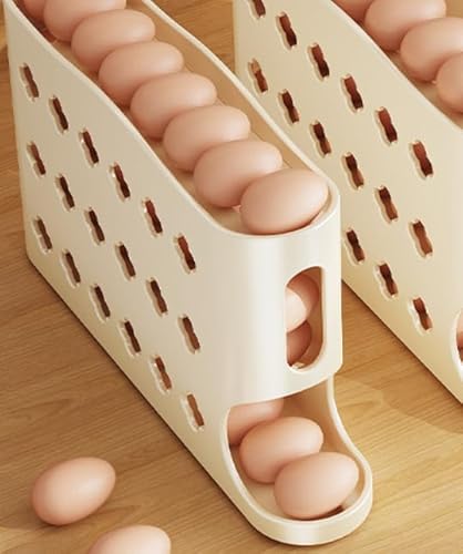 2 Stück 4-Ebene Eierhalter Kühlschrank Organizer, Egg Trays Eier Aufbewahrung KühlschrankAutomatisches Rollen Platzsparend Eierhalter Aufbewahrung Ei-Tablett Egg Holder für 60 Eier 2 Stück 4-Ebene Eierhalter Kühlschrank Organizer, Egg Trays Eier Aufbewahrung KühlschrankAutomatisches Rollen Platzsparend Eierhalter Aufbewahrung Ei-Tablett Egg Holder für 60 Eier von GOMETY