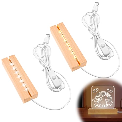 2 Stück Holz Led Sockel, Led Leuchten Display Basis USB Lichtsockel Rechteckige Beleuchteter Holzsockel Holzlicht Display Ständer für DIY Acrylplatte Kunstharz Glas Kristall Kunst Ornamente Warm+Weiß 2 Stück Holz Led Sockel, Led Leuchten Display Basis USB Lichtsockel Rechteckige Beleuchteter Holzsockel Holzlicht Display Ständer für DIY Acrylplatte Kunstharz Glas Kristall Kunst Ornamente Warm+Weiß von GOMETY