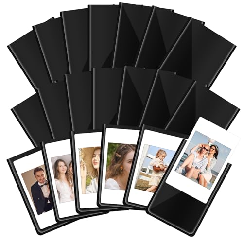 20 Stück Mini Magnet Bilderrahmen, 9.3 x 6.3 cm Magnetrahmen, Kühlschrankmagnetrahmen Schwarze Foto Magnete Selbstklebend Magnet Magnetrahmen Bilderrahmen Selbstklebend für Informationsrahmen Wände von GOMETY