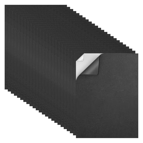 24 Stück Selbstklebende Schaumstoffplatte, 300 x 200 x 1mm Moosgummi Polster mit Kleberücken, Schwarzes Eva Moosgummi Platten, Moosgummi Selbstklebend Platte rutschfeste für Möbel Basteln DIY von GOMETY