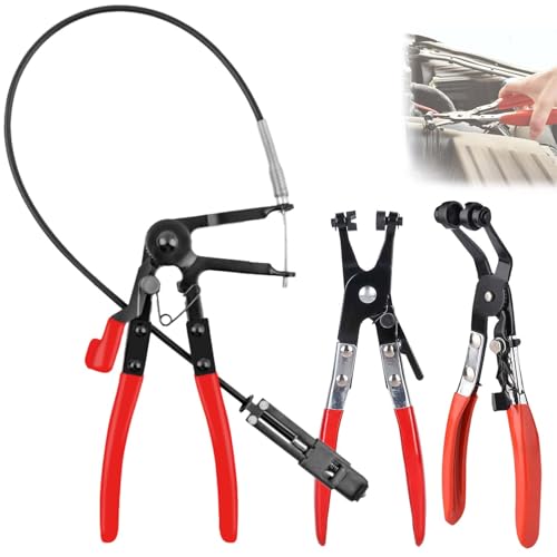 3 Stück Schlauchklemmenzange Set, Schlauchschellen Zange Federbandschellenzange Schlauchklemmenzangen mit Geradem Hals, Ratschenverriegelung Funktion Auto Zange Werkzeug Satz für Kfz-Reparaturen 3 Stück Schlauchklemmenzange Set, Schlauchschellen Zange Federbandschellenzange Schlauchklemmenzangen mit Geradem Hals, Ratschenverriegelung Funktion Auto Zange Werkzeug Satz für Kfz-Reparaturen von GOMETY