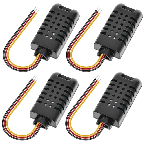 4 Stück DHT21 / AM2301A New Version Kapazitive Digital Temperatur und Luftfeuchtigkeit Sensor, DHT21/AM2301A Digital Sensor Temperatur Feuchtigkeitssensormodul Sensor, Schwarz von GOMETY