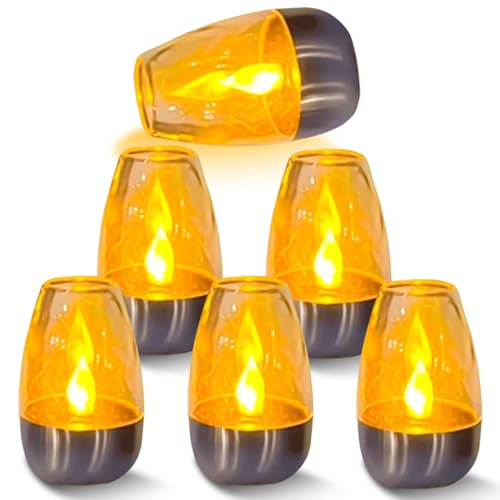 6 Stück Solar Led Kerzen Outdoor, Elektrische Solar Teelichter für Außen Wasserdicht, Flackernde Solarkerze Leuchten Outdoor Wetterfest Garten Terrasse Balkon Deko, Solarlampen für Außen 6 Stück Solar Led Kerzen Outdoor, Elektrische Solar Teelichter für Außen Wasserdicht, Flackernde Solarkerze Leuchten Outdoor Wetterfest Garten Terrasse Balkon Deko, Solarlampen für Außen von GOMETY