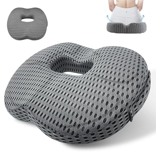 Anti Dekubitus Sitzkissen, Orthopädisches Donut-Kissen Memory Foam Bürostuhl Sitzkissen zur Lindert Hämorrhoiden Steißbein Druckgeschwüre Postnatal Ischias Ergonomisches kissen für Sofa Rollstuhl Anti Dekubitus Sitzkissen, Orthopädisches Donut-Kissen Memory Foam Bürostuhl Sitzkissen zur Lindert Hämorrhoiden Steißbein Druckgeschwüre Postnatal Ischias Ergonomisches kissen für Sofa Rollstuhl von GOMETY