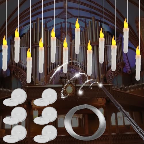 GOMETY 12 Stück LED Kerze mit Zauberstab Fernbedienung, Flammenlose Schwimmende LED Stabkerzen Batteriebetriebene Warmweiß Licht Flackernde Flamme für Hochzeit Party Halloween Weihnachten Dekoration GOMETY 12 Stück LED Kerze mit Zauberstab Fernbedienung, Flammenlose Schwimmende LED Stabkerzen Batteriebetriebene Warmweiß Licht Flackernde Flamme für Hochzeit Party Halloween Weihnachten Dekoration von GOMETY