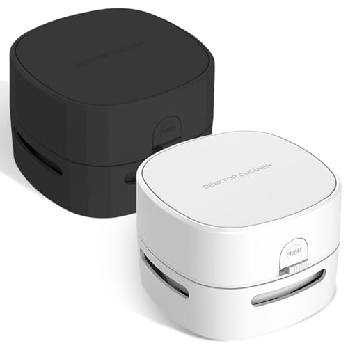 GOMETY 2 Stück Mini Tischstaubsauger, Mini Staubsauger, Hohe Saugleistung Staub Reiniger, Tisch Staubsauger Batteriebetrieben (Keine Batterie im Lieferumfang enthalten) für Schule Haushalt Büro Auto von GOMETY