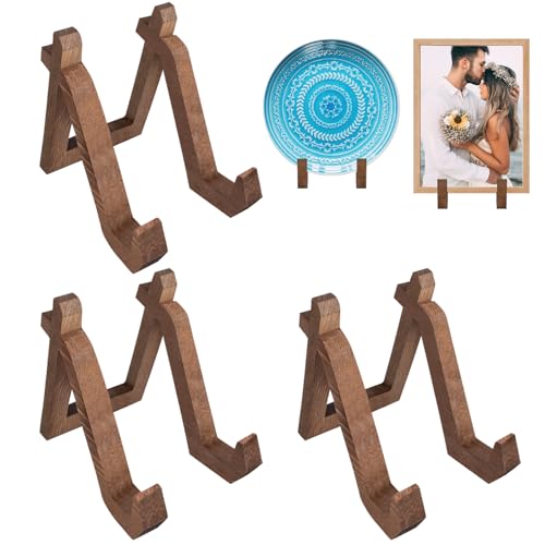 GOMETY 3 Stück Tellerständer zur Aufsteller - 16,5 CM Tellerhalter, Tellerst äNder Holz,Hölzern Teller Ständer, Bilderrahmen Halterung GOMETY 3 Stück Tellerständer zur Aufsteller - 16,5 CM Tellerhalter, Tellerst äNder Holz,Hölzern Teller Ständer, Bilderrahmen Halterung von GOMETY