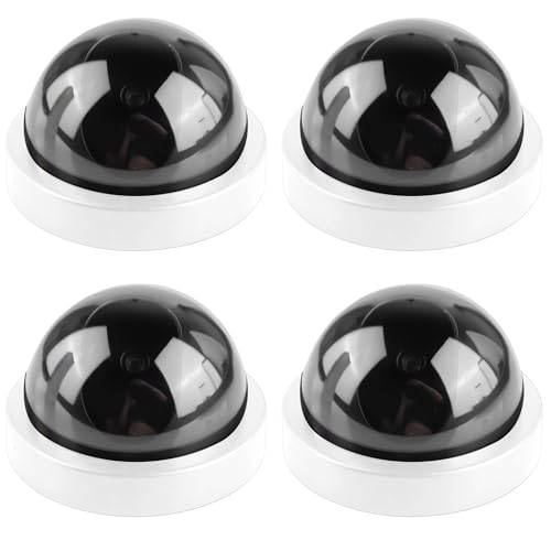 GOMETY 4 Stück Dummy Kamera mit Rot Blinkender LED, Täuschend echte Fake Security Camera, Attrappe Kamera CCTV Dummy Überwachungskamera, Fake Dome Camera für Zuhause und Büro Überwachung (Weiß) GOMETY 4 Stück Dummy Kamera mit Rot Blinkender LED, Täuschend echte Fake Security Camera, Attrappe Kamera CCTV Dummy Überwachungskamera, Fake Dome Camera für Zuhause und Büro Überwachung (Weiß) von GOMETY