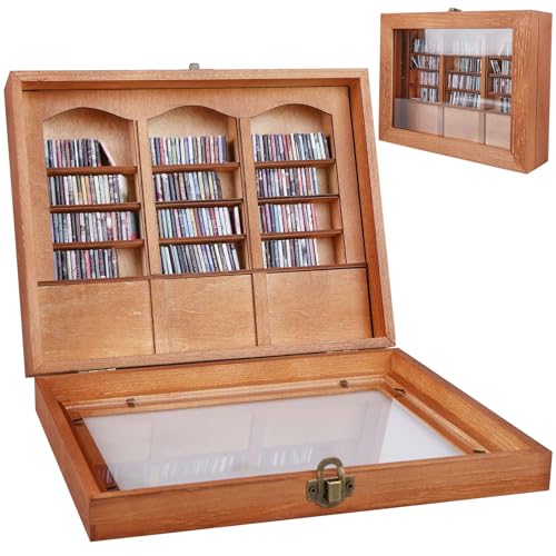 GOMETY Bücherregal für Ängste, Miniatur-Bücherregal mit 200 Kleine Buchornamente, Hölzernes Puppenhaus Büchervitrine, Kleines Kreative Anti-Angst Buchdisplay Für Buchliebhaber Und Ängstliche GOMETY Bücherregal für Ängste, Miniatur-Bücherregal mit 200 Kleine Buchornamente, Hölzernes Puppenhaus Büchervitrine, Kleines Kreative Anti-Angst Buchdisplay Für Buchliebhaber Und Ängstliche von GOMETY