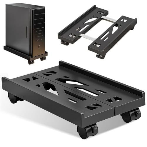 GOMETY CPU Ständer Mobile PC Ständer, Computer Halterung Universal Einstellbarer Breite CPU Ständer mit 4 Rollen Tower Holder Cart unter Schreibtisch Computer Ständer Feststellbar Rollen für PC-Tower GOMETY CPU Ständer Mobile PC Ständer, Computer Halterung Universal Einstellbarer Breite CPU Ständer mit 4 Rollen Tower Holder Cart unter Schreibtisch Computer Ständer Feststellbar Rollen für PC-Tower von GOMETY
