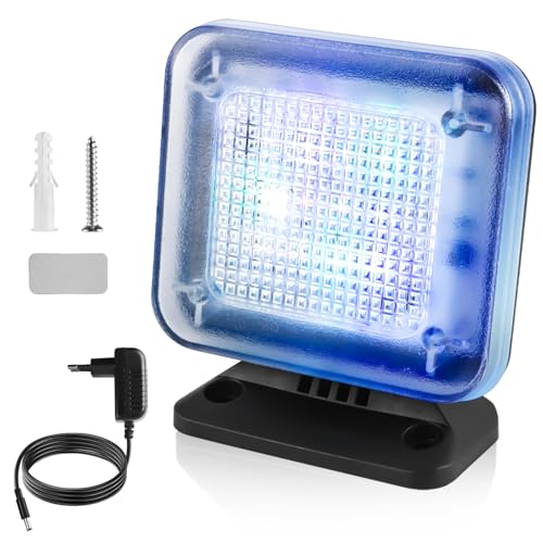 GOMETY LED TV Simulator,Dummy TV Fernsehsimulator mit 12 LEDs und 3 wählbaren Programmen,energieeffizient Fernseh-Atrappe mit Zeitschaltuhr,Komplett mit Netzadapter,zum Einsatz als Einbruchschutz von GOMETY