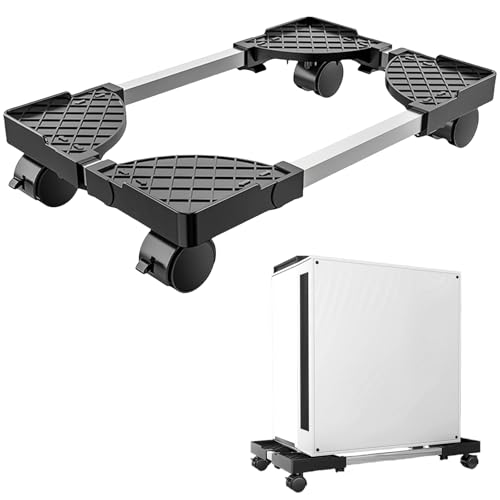 GOMETY Mobile PC Ständer, CPU Ständer Edelstahl Einstellbare Länge Breite Desktop Computer Tower Universal ComputerStänder mit 4 Rollen Feststellbar Laufrollen PC-Tower Unter Schreibtisch (Schwarz) GOMETY Mobile PC Ständer, CPU Ständer Edelstahl Einstellbare Länge Breite Desktop Computer Tower Universal ComputerStänder mit 4 Rollen Feststellbar Laufrollen PC-Tower Unter Schreibtisch (Schwarz) von GOMETY