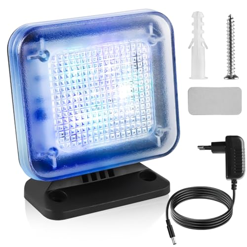GOMETY TV Simulator mit 12 LEDs und 3 wählbaren Programmen, Dummy TV Fernsehsimulatorenergieeffizient Fernseh-Atrappe mit Zeitschaltuhr,Komplett mit Netzadapter,zum Einsatz als Einbruchschutz von GOMETY