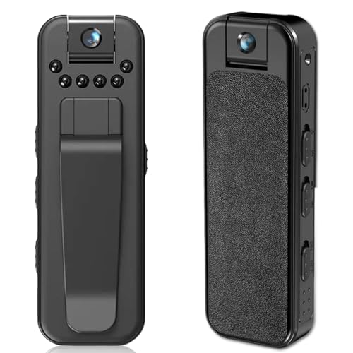 GOMETY Tragbare Mini Kamera WLAN 1080P, Kleine Bodycam Körperkamera Überwachungskamera mit 180° drehbarem Objektiv, Mini Körper Kamera Sicherheitskamera für Innen Überwachung Draußen Reiten Vortrag von GOMETY