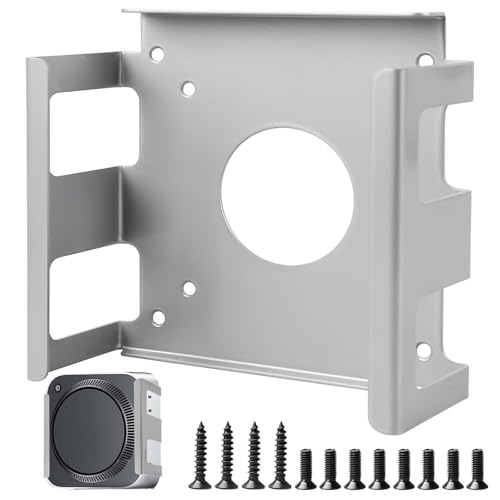 GOMETY Untertischhalterung Halterung für Mac Mini M4/M4 Pro, Platzsparend Kohlenstoffstahl Halterung Unter Schreibtisch Monitorhalterung Wandhalterung Belüftung Kühlung Halterung Zubehör für Office von GOMETY