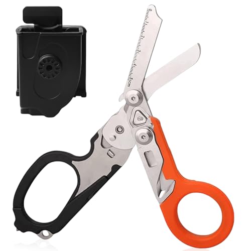 Raptor Response Notfallschere, Faltbare Scherenzange aus Edelstahl mit 6 Funktionen, Multitool Rettungsschere Trauma Schere für Professionellen Einsatz im Rettungsdienst Oder Alltägliche Aufgaben Raptor Response Notfallschere, Faltbare Scherenzange aus Edelstahl mit 6 Funktionen, Multitool Rettungsschere Trauma Schere für Professionellen Einsatz im Rettungsdienst Oder Alltägliche Aufgaben von GOMETY