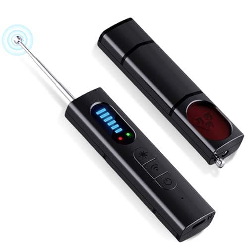 Wanzen Detektor RF Wireless, Versteckte Kamera Detektor 5 Stufen Empfindlichkeit, Anti-Spionage Hidden Camera Detector, Abhörgerätedetektor RF Signal Detector, für GPS Locator Tracker Büro Hotel von GOMETY