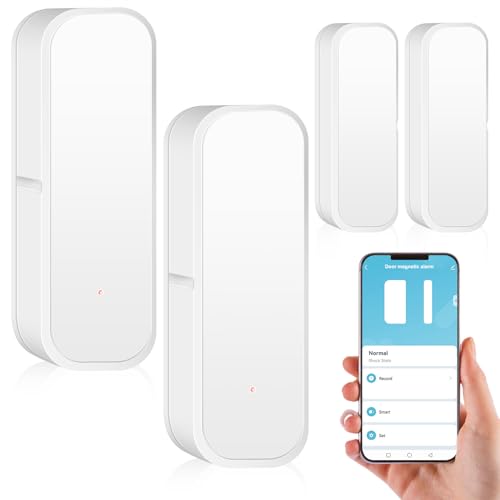WiFi Türsensor, 2er Set Türalarm Sensor, Intelligente Tür-Offen-/Geschlossen-Detektoren, Smart Tuya Türsensor Kostenlose, drahtlose Fenstersensor-App-Benachrichtigung für Haus Schuppen Garage von GOMETY