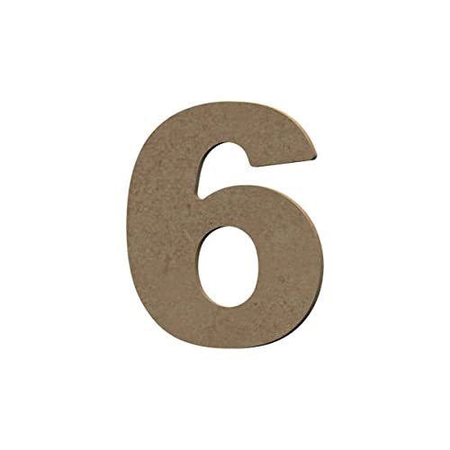 Nummer 6, 8 cm x 6 mm Gomille ECO MDF von GOMILLE