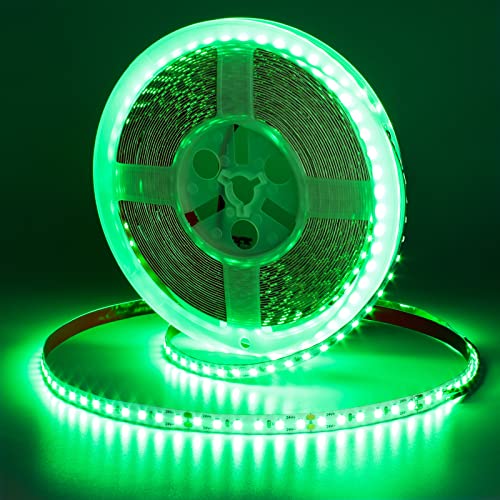 GOMING 10M LED Strip Grün 24V LED Streifen 1200 LEDs 2835 LED Band Selbstklebend Hohe Helligkeit Nicht Wasserdicht IP20 LED Lichtband für Innen Heim Küche Deko(Nur Strip) von GOMING