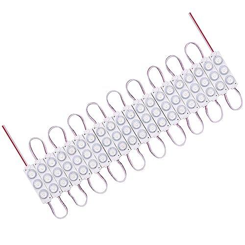GOMING 20 Stück 12V LED-Modul Hellviolett 395–400 nm 3 LED-Module 1.5 W Schwarzlicht 45 Grad Spot-Lampe für Partys Halloween leuchtet im Dunkeln Party-Schwarzlicht-Posterbeleuchtung von GOMING