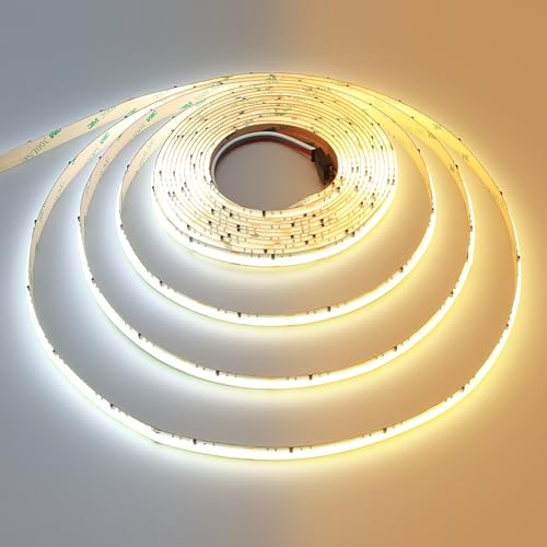 GOMING 24V 10M WS2811 IC CCT Abstimmbare COB LED Streifen 2700-6500K Fließendes Wasser Effekte 576LED/M LED Band Selbstklebend CRI 93+ Nicht Wasserdicht IP20 für Heim Deko(Kein Adapter und Controller) von GOMING