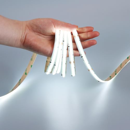 GOMING 24V 10M WS2811 IC COB LED Streifen Kaltes Weiß 6000K Fließendes Wasser Effekte 360LED/M LED Band Selbstklebend CRI 93 + Nicht Wasserdicht IP20 für Heim Deko(Kein Adapter und Controller) von GOMING