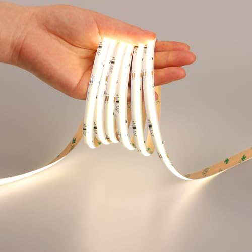 GOMING 24V 10M WS2811 IC COB LED Streifen Natürliches Weiß 4000K Fließendes Wasser Effekte 360LED/M LED Band Selbstklebend CRI 93+ Nicht Wasserdicht IP20 für Heim Deko(Kein Adapter und Controller) von GOMING