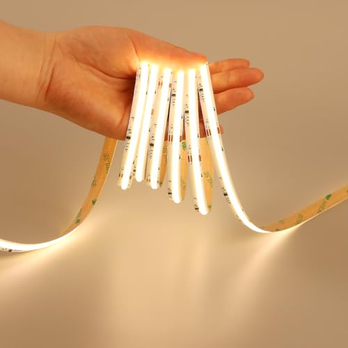 GOMING 24V 10M WS2811 IC COB LED Streifen Warmweiß 3000K Fließendes Wasser Effekte 360LED/M LED Band Selbstklebend CRI 93+ Nicht Wasserdicht IP20 für Heim Deko(Kein Adapter und Controller) von GOMING