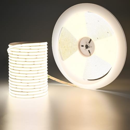 GOMING 24V 20M COB LED Strip Natürliches Weiß 4000K LED Streifen 146W 480LED/M LED Band Selbstklebend CRI 93+ Hohe Helligkeit 14000lm Nicht Wasserdicht IP20 für Heim Deko(Netzteil Nicht Enthalten) GOMING 24V 20M COB LED Strip Natürliches Weiß 4000K LED Streifen 146W 480LED/M LED Band Selbstklebend CRI 93+ Hohe Helligkeit 14000lm Nicht Wasserdicht IP20 für Heim Deko(Netzteil Nicht Enthalten) von GOMING