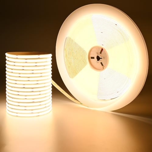 GOMING 24V 20M COB LED Strip Warmes Weiß 3000K LED Streifen 146W 480LED/M LED Band Selbstklebend CRI 93+ Hohe Helligkeit 14000lm Nicht Wasserdicht IP20 für Innen Heim Deko(Netzteil Nicht Enthalten) GOMING 24V 20M COB LED Strip Warmes Weiß 3000K LED Streifen 146W 480LED/M LED Band Selbstklebend CRI 93+ Hohe Helligkeit 14000lm Nicht Wasserdicht IP20 für Innen Heim Deko(Netzteil Nicht Enthalten) von GOMING