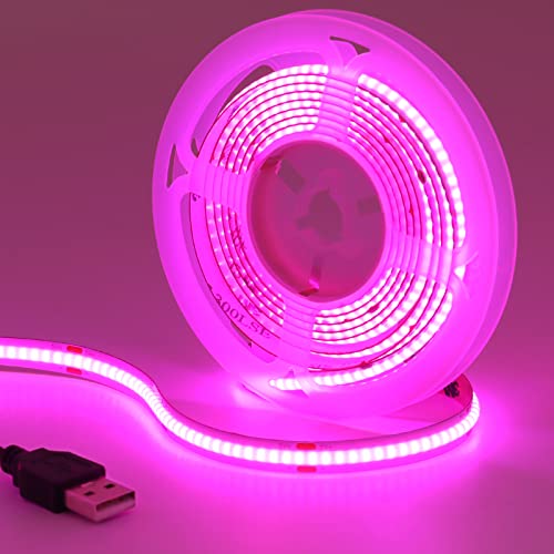 GOMING DC 5V USB COB LED Strip Violett LED Streifen 2M 320LED/M LED Band Selbstklebend IP20 Nicht Wasserdicht LED Lichtband für Interior Home TV Hintergrundbeleuchtung Vitrinenbeleuchtung von GOMING