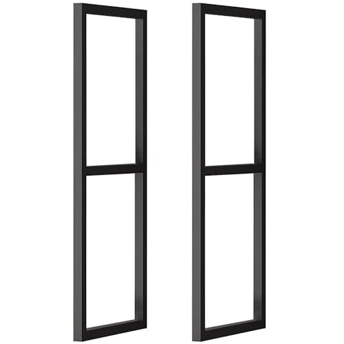 Robuste Schwebende Regalhalterung (keine Planke), 30 cm x 60 cm Regalhalterung zur Deckenmontage mit Montageschrauben, 2-lagige Hängende Regalhalterung aus Metall (Color : Black, Size : 2 Pack) von GONCBKVN