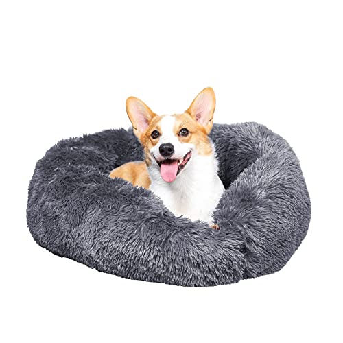 GONICVIN Donut Hundebett, Flauschiges Katzenbett, Beruhigendes Haustierbett, Gemütliche Anti-Angst-Betten mit Maschinenwaschbarem und Abnehmbarem Bezug, rutschfeste Unterseite GONICVIN Donut Hundebett, Flauschiges Katzenbett, Beruhigendes Haustierbett, Gemütliche Anti-Angst-Betten mit Maschinenwaschbarem und Abnehmbarem Bezug, rutschfeste Unterseite von GONICVIN