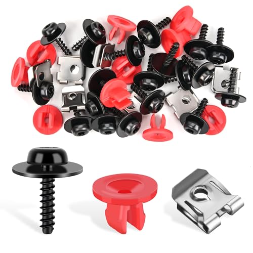 GOOACC Motor-Spritzschutz-Abdeckschrauben, Bolzen, Mutter-Clip, Torx, Flachkopf-Blechschraube für Ford W702413-S450B, W702438-S300, Lincoln Continenta, 10 Sets GOOACC Motor-Spritzschutz-Abdeckschrauben, Bolzen, Mutter-Clip, Torx, Flachkopf-Blechschraube für Ford W702413-S450B, W702438-S300, Lincoln Continenta, 10 Sets von GOOACC