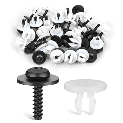GOOACC 20 Sets Nummernschildschrauben-Kit Motor Spritzschutz Schrauben mit Nylonmuttern für Unterboden Motor Kotflügel Liner Deflektor Gitter für Ford Escape F-150 Edge Focus Fusion C-Max S-Max GOOACC 20 Sets Nummernschildschrauben-Kit Motor Spritzschutz Schrauben mit Nylonmuttern für Unterboden Motor Kotflügel Liner Deflektor Gitter für Ford Escape F-150 Edge Focus Fusion C-Max S-Max von GOOACC