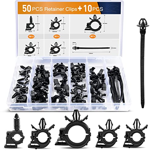 GOOACC 60 Stück Kfz-Kabelbaum-Routing-Clips-Sortiment – 6 verschiedene Größen, Universal-Kabelbaum-Routing-Clip, Ersatzteile für Honda GM, Mazda, 60 Stück GOOACC 60 Stück Kfz-Kabelbaum-Routing-Clips-Sortiment – 6 verschiedene Größen, Universal-Kabelbaum-Routing-Clip, Ersatzteile für Honda GM, Mazda, 60 Stück von GOOACC