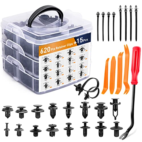 GOOACC 635Pcs Car Push Retainer Clips & Auto Fasteners Assortment -16 Most Popular Sizes Nylon Bumper Fender Rivets with 10 Cable Ties and Fasteners Remover for Toyota GM Ford Honda Acura Chrysler GOOACC 635Pcs Car Push Retainer Clips & Auto Fasteners Assortment -16 Most Popular Sizes Nylon Bumper Fender Rivets with 10 Cable Ties and Fasteners Remover for Toyota GM Ford Honda Acura Chrysler von GOOACC