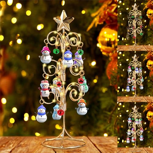 Benutzerdefinierte Familie Name Weihnachtsbaum Weihnachten Schneemann Familie Baum Kristall Weihnachtsbaum für Weihnachten Dekoration Geschenke für Frauen Frau Freund Freund, Stil 2-2 von GOOBRRL