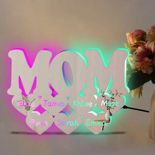 GOOBRRL Personalisierter Namensspiegel Mama Brief Herz Spiegel mit 1-10 Kinder Name Zeichen Acryl Spiegel Geburtstag Muttertag Mama Geschenk von Sohn Tochter Mama Oma GOOBRRL Personalisierter Namensspiegel Mama Brief Herz Spiegel mit 1-10 Kinder Name Zeichen Acryl Spiegel Geburtstag Muttertag Mama Geschenk von Sohn Tochter Mama Oma von GOOBRRL
