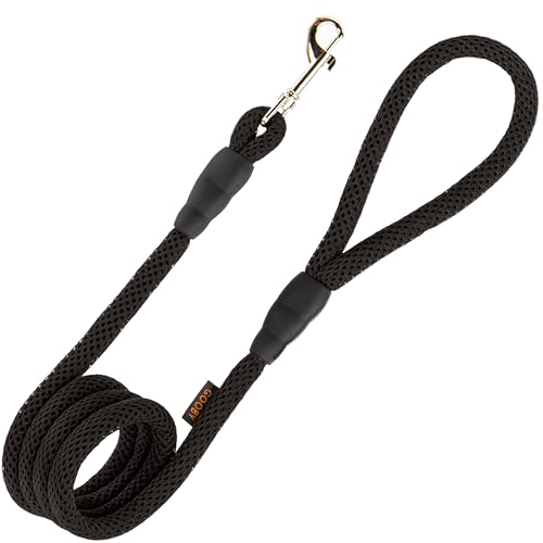 Gooby Netz-Leine – Schwarz, 122 cm – atmungsaktive Netzleine für kleine Hunde mit Bolzenverschluss – Hundeleine für kleine, mittelgroße und große Hunde von GOOBY