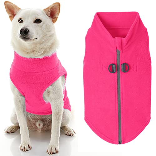 GOOBY Zip Up Fleece-Weste für kleine Hunde, rose, xs von GOOBY