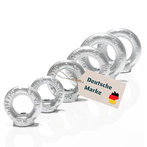 Yourkon Ringmutter | M6 bis M30 | DIN 582 | gal. verzinkt | Ring & Kranöse | Augemutter (3, M18) von GOOD YOURKON STUFF