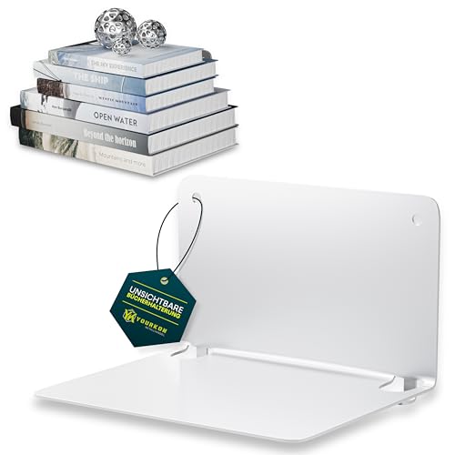 Yourkon Unsichtbare Bücherhalterung unsichtbares Schweberegal für Bücher, originelle Bücherstütze bis zu 15kg Tragkraft, stabiles Buch Regal Wandbefestigung, Moderne Buchablage, Buchaufbewahrung Yourkon Unsichtbare Bücherhalterung unsichtbares Schweberegal für Bücher, originelle Bücherstütze bis zu 15kg Tragkraft, stabiles Buch Regal Wandbefestigung, Moderne Buchablage, Buchaufbewahrung von GOOD YOURKON STUFF