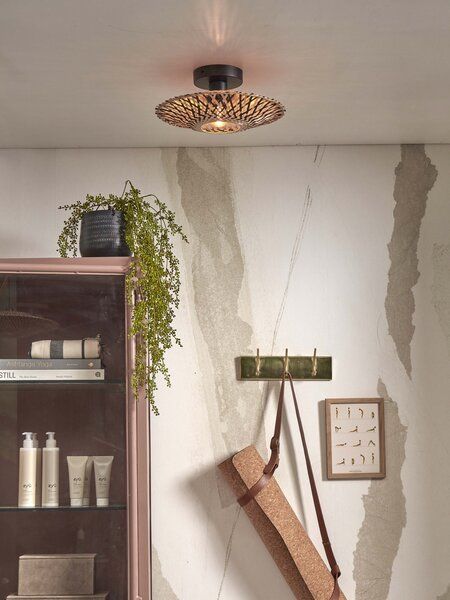 GOOD&MOJO Deckenlampe Kalimantan XS 30cm. Schwarz/Natur. von GOOD&MOJO