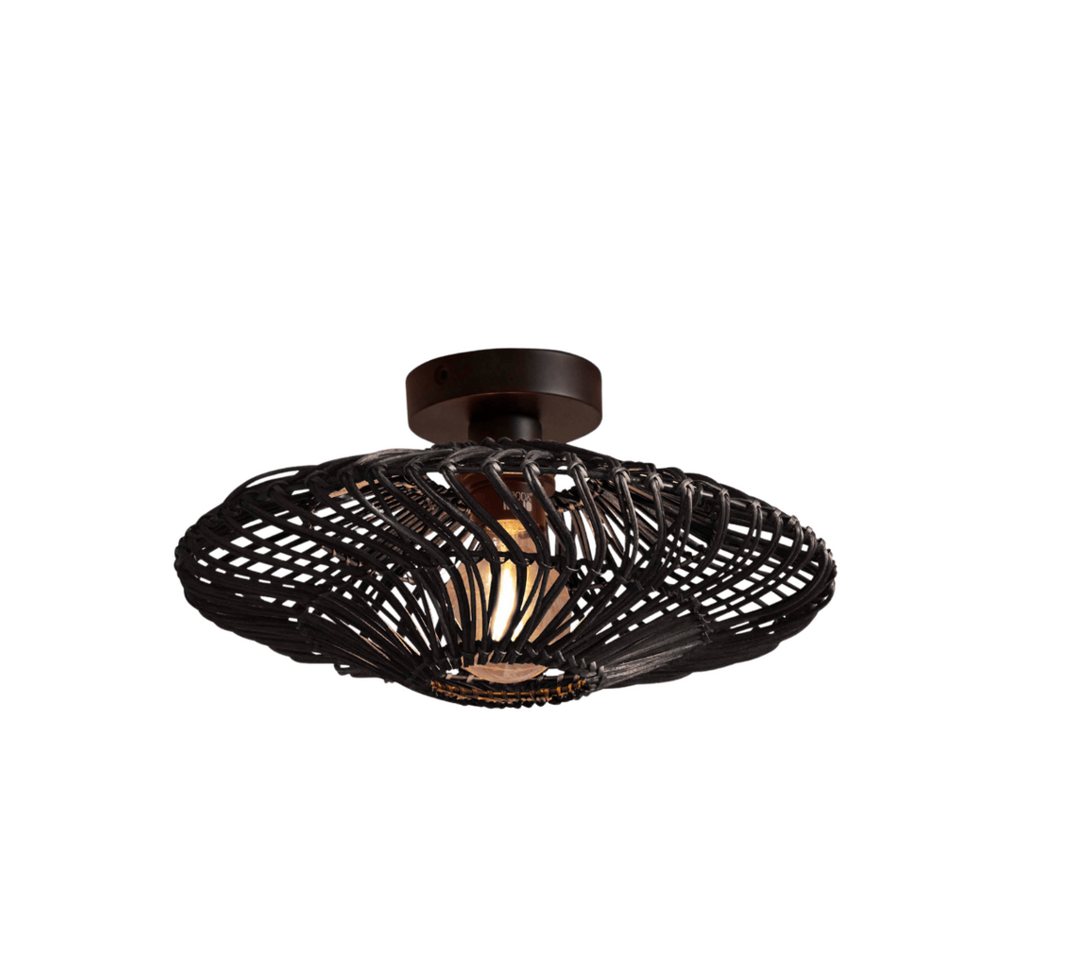 GOOD&MOJO Deckenleuchten Deckenlampe Zanzibar flach S Schwarz von GOOD&MOJO