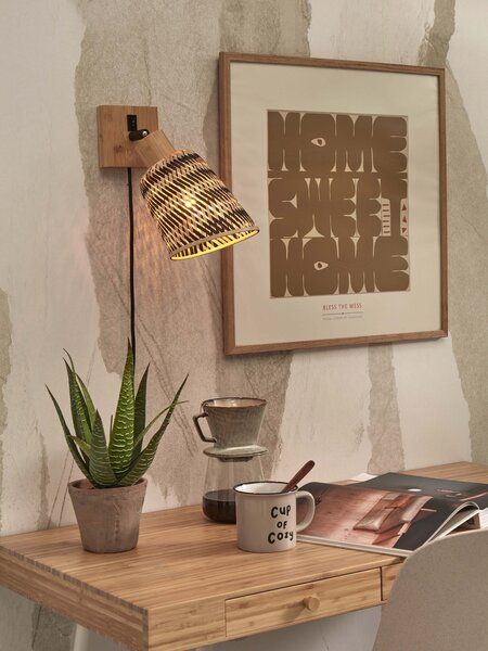 GOOD&MOJO Wandleuchte Java Natur/15x17. Natururel von GOOD&MOJO